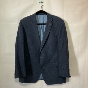Carl Gross Virgin wool, cotton and linen blend sport coat jacket size 44s
